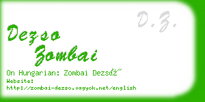 dezso zombai business card